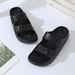 Men's High-End Thick-Soled Slippers, Women's New Summer Style Outdoor Sandals With Double Straps, Non-Slip, Breathable, Soft-Soled Beach Shoes_vogvips.com