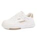 Leather Breathable White For Women, Spring New Anti Slip Women's Shoes, Low Top Thick Sole Versatile Casual Niche_vogvips.com