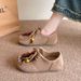 2025 Vintage Flat Beaded For Women Autumn New Fashion Versatile Casual Slip-On Round Toe Small Single Shoes_vogvips.com