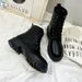 Slim Ins Trend Martin Women 2025 New Shoes Versatile Autumn Winter Fleece British Style Short Boots Black_vogvips.com