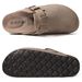Shevalues Genuine Suede Clogs For Women Cork Footbed Sandals Leather Mules Potato Shoes With Arch Support_vogvips.com