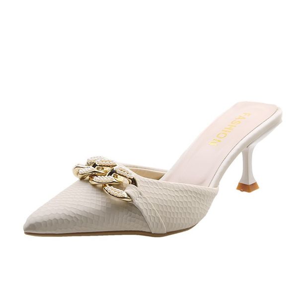 Baotou Half Slippers For Women, Outdoor Wear, 2021 Summer New Fairy Style, Internet Celebrity Thin Sandals, High Heel_vogvips.com