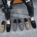 SHLIANG Men's Driving Shoes New Frosted Suede Slip-On Loafers Casual Leather Shoes Comfortable Breathable Rubber Sole S X0020_vogvips.com