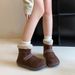 Ethnic Style Casual Snow For Women Autumn New Fashion Versatile Outdoor Wear Fleece-Lined Comfortable Short Tube_vogvips.com