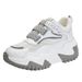 Autumn Winter New Women's Casual Sports Hidden Wedge 8cm Breathable Thick Sole Platform With Velcro Dad Shoes For Women_vogvips.com