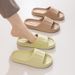 Qidashun Cool Foam Unisex New Home Couple Indoor Slippers Summer_vogvips.com