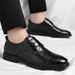 Men's Large Size Genuine Leather Brogue Shoes Classic British Style Business Dress Shoes_vogvips.com