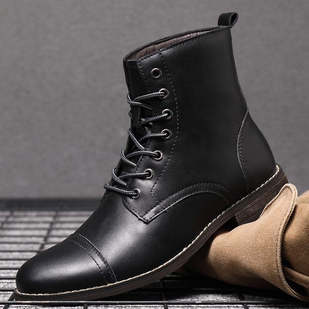 Handcrafted Genuine Leather Men's Boots - Comfortable Winter Casual Shoes With Rubber Sole, Breathable & Durable (Black, Brown, Tan Sizes 38-48)_vogvips.com