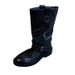 Retro Chic Mid Calf Motorcycle Boots Women's Chunky Heeled Combat Boot With Metal Buckle Design Cool Edgy Street Style Spring_vogvips.com