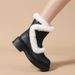 Sheepskin Snow Boots For Women 2025 New Winter Fleece Lined Thickened Warm Cotton Shoes Thick Sole Slip-On Loafers_vogvips.com