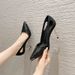 Fashionable Korean Style Women's High Heels Shallow Mouth Pointed Toe Stiletto Shoes Autumn For Women_vogvips.com