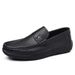 Euro Step Top Layer Cowhide New Loafers Genuine Leather Casual Slip-On Dad Soft Men's Shoes_vogvips.com