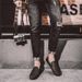 British Casual Korean Style Slip-On Loafers Summer Driving Trendy Men's Shoes Wholesale Breathable Comfortable_vogvips.com
