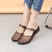 Trendy Crystal Closed-toe Slippers For Women, Summer Hollow-out Versatile Transparent Wear-resistant Thick-soled_vogvips.com