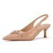 Qianluhui Urban White-collar Fine-heeled Pointed Toe Backless Sandals Patent Leather Twisted Knot Elegant Commuting_vogvips.com