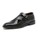 Men's Breathable Open-Toe Sandals - Business Casual Roman Shoes With Soft Rubber Sole & Adjustable Straps (Black/Dark Brown)_vogvips.com