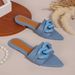 Women's Shoes Hot Selling Flat Slippers Pointed Open Toe Button Decorated Fashion Sandals Southeast Asia Middle East Slippers For WomenGolden Shoes_vogvips.com