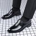 British Style Korean Version Leather Business Formal Slip-On Casual Trendy Hidden Heel Men's Lazy Single Shoes_vogvips.com