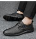 Men's Leather Shoes Lace-up Casual Leather Shoes Dress Men's Shoes Round Head Casual Men's Shoes_vogvips.com