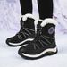 Winter Snow Boots For Women's Outdoor Travel Shoes, Anti Snow And Anti Slip Women's Shoes With Thick Fleece And High Top Boots_vogvips.com