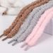 Fuzzy Round Shoelaces For Sneakers & Casual Shoes - Soft Plush Laces In Multiple Colors Homemade Cute Plush Shoe Ropes Unisex Shoes Plush Shoelaces_vogvips.com