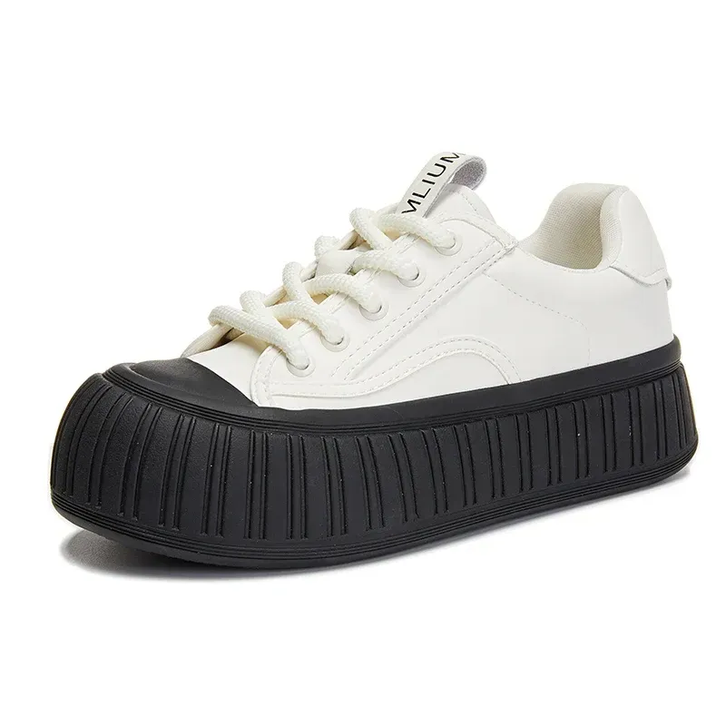 AI YU QI Genuine Leather Spring Casual Platform Straps Fashion Sneakers Women Shoes_vogvips.com