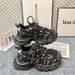 2025 Autumn New European Style Thick-Soled Dad Shoes For Versatile Round-Toe Platform Sole Lace-Up Casual Sneakers_vogvips.com