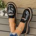 Women's British Style Platform Loafers Leather Shoes Size 43 Spring New Style_vogvips.com