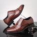 Euro Step 2025 New Brogue Korean Style British Trendy Casual Business Leather Men's Large Size Shoes_vogvips.com
