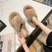 2024 Autumn Winter New Outdoor Korean Student Internet Celebrity Same Style Furry Cross Cotton Slippers For Women_vogvips.com