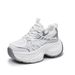 Women's Hidden Heel Polyurethane Dad Shoes 2025 New Spring Versatile Street Style Platform Thick Sole Casual Sneakers_vogvips.com