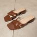 Cross-border 2026 New Thick-heeled's Summer Slippers, Versatile Cross-strap Square-toed Slip-on Sandals For_vogvips.com