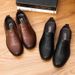 Cross-border Leather Shoes Men's New Business Dress Casual Spring and Autumn Breathable Men's British Korean Style Round Toe Groom Wedding Shoes_vogvips.com