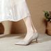 Stiletto Silver Shoes Soft Leather Wrinkled Commuter Work Shoes Pointed Toe High Heels 2025 New Spring Autumn Women's Mid Heel Sho_vogvips.com