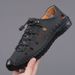 Summer new men's sandals leather casual shoes men's hollow breathable leather shoes men's shoes_vogvips.com