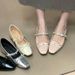 First Encounter Season Gentle One-Strap Rhinestone Mary Jane For Women 2025 Spring, Summer, Autumn New Bowknot Chunky_vogvips.com