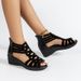 Flat Sandals Summer New Slope Water Diamond Fish Mouth Sandals Women's Soft Sole Open Toe High Heel Roman Shoes_vogvips.com