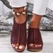 Summer New European And American Style Hollow-out Lightweight Velcro Sandals Women's Plus Size Wedge Sandals_vogvips.com
