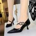 6093-K92 European And American Fashion Party Heels Stiletto Shallow Mouth Pointed Toe Metal Single Strap High Heel Pumps_vogvips.com
