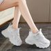 Korean-style New Dad Sneakers For Women 2025 Spring/autumn Student Running Sports Thick-soled Height-increasing Casual_vogvips.com