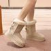 Thick-Soled High Tube Snow For Women 2025 Winter New Bowknot Fairy Style Fleece-Lined Boot Caual Veratile Cotton_vogvips.com