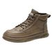 Martin Boots Men's Shoes Waterproof And Non-slip Chef Shoes Men's Work Shoes Leather Shoes Short Boots_vogvips.com