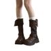 Black British Style Chunky Heel Thick Sole Long For Women 2025 Autumn Winter New High Slimming Knight Boots_vogvips.com