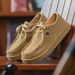 ShoeVault Kangaroo Men Classic Work Retro Casual Leather Men's Lace-up Japanese Derby Shoes Outdoor Hiking_vogvips.com