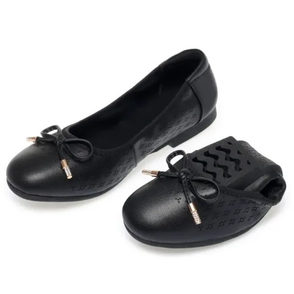 AIYUQI Summer Spring New Genuine Leather Flat Casual Round Toe Large Size Cutout Mom Shoes Women_vogvips.com