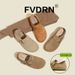 Waterproof Women's Flat Shoes Soft Sole Cowhide Loafers New Autumn Winter 3cm New_vogvips.com