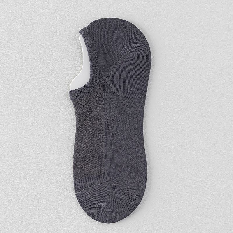 Men's Socks Summer Boat Socks Ultra Thin Breathable Full Mesh Silicone Non Slip And Anti Pilling Solid Color Simple Invisible Socks_vogvips.com