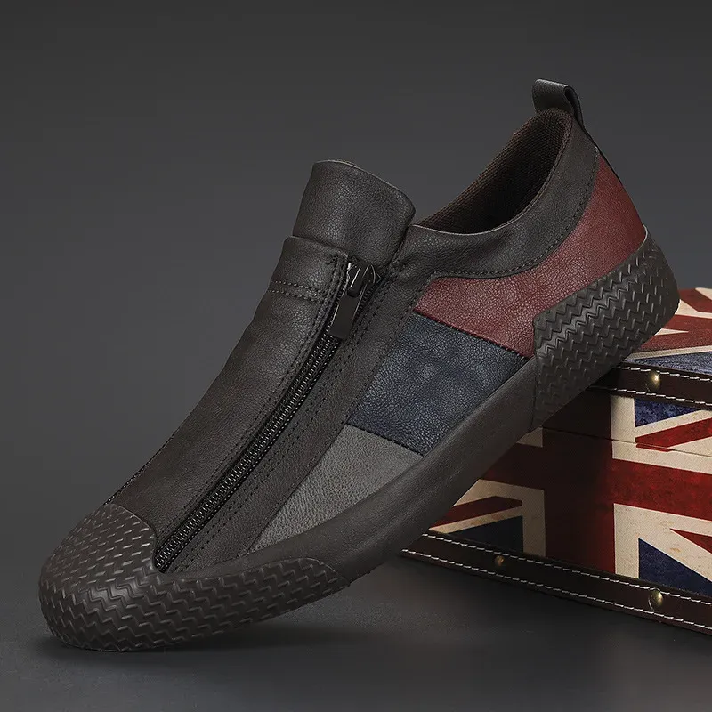 Handmade Leather Casual Shoes For Men Shoes Design Sneakers Man Comfortable Leather Shoes Men Loafers Hot Sale Moccasins Driving_vogvips.com