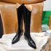 V-Cut Knee High Riding Boots Retro Cowboy Boots Low Heel Pointed Toe Fashion Boots For Fall Winter Cowboy Boots Chunky Heel Pointed Toe_vogvips.com