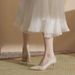 Black Suede High Heel 2023 Spring Autumn New Thin Heel Shallow Mouth Veratile Profeional Work Student Etiquette_vogvips.com